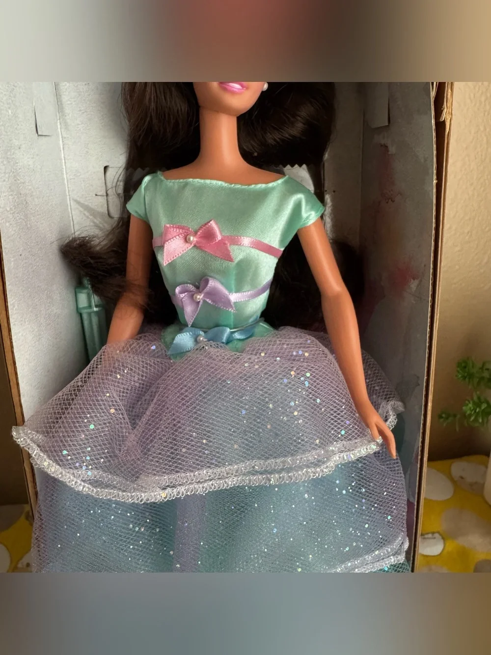 NIB Avon Spring Tea Party  Barbie brunette doll 3rd in series